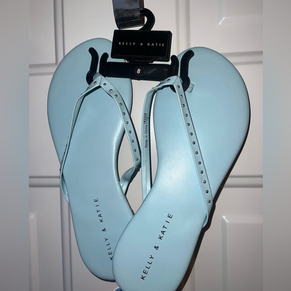Kelly & Katie light blue flip flops